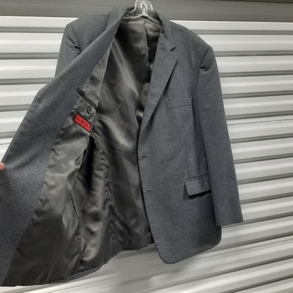 Vintage Wall Street Mens Sport Coat Suit Blazer Size 46R Gray - Picture 3 of 10